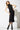 Crepe Knit Mock Neck Ruched Dress