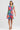 Multi Floral Belted Ruffle Dress