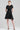 Pinstripe Knit Side Drape Dress