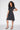 Pinstripe Knit Side Drape Dress